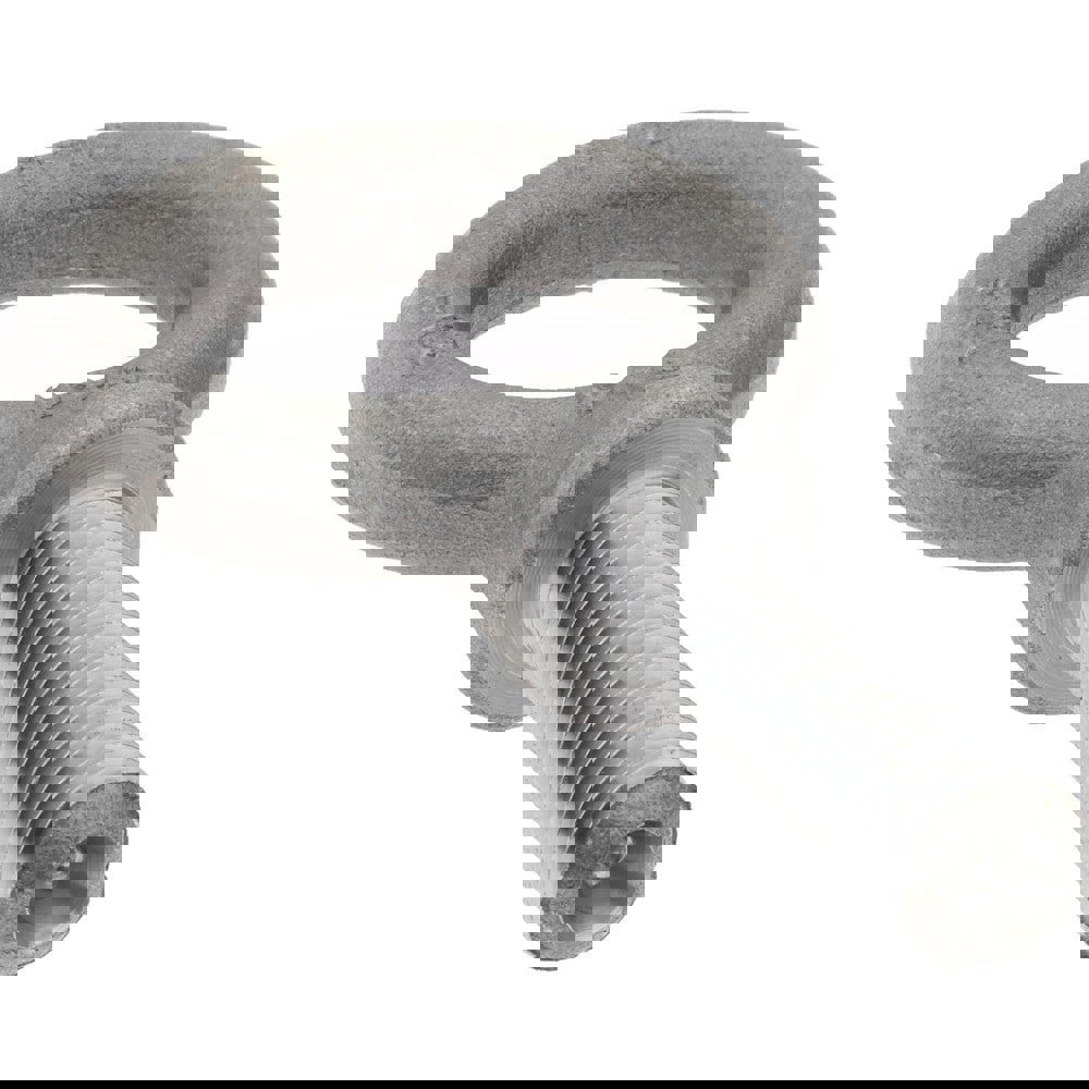 Fixed Lifting Eye Bolt: With Shoulder, 1,800 lb Capacity, 7/16-20 Thread, Grade 1030 Steel